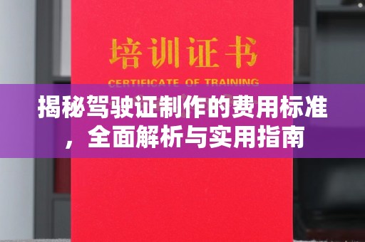 象州揭秘驾驶证制作的费用标准，全面解析与实用指南