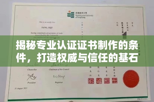 象州揭秘专业认证证书制作的条件，打造权威与信任的基石