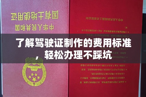 象州了解驾驶证制作的费用标准，轻松办理不踩坑